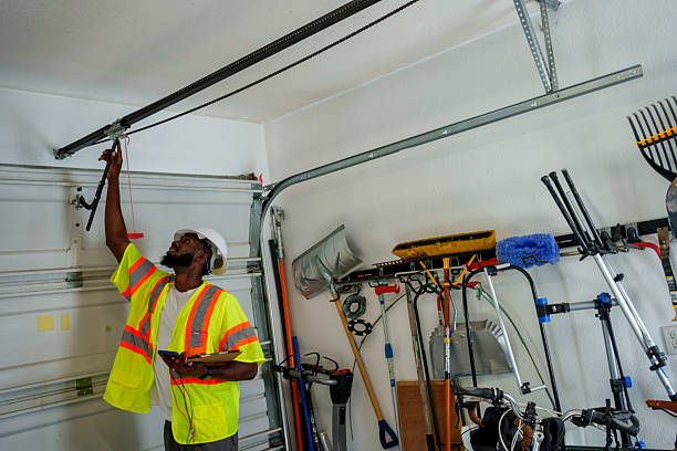 Professional Garage Door technician working in Newington, VA